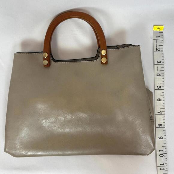 Joy Susan Vegan Leather Wooden Handle Small Purse - Picture 5 of 7